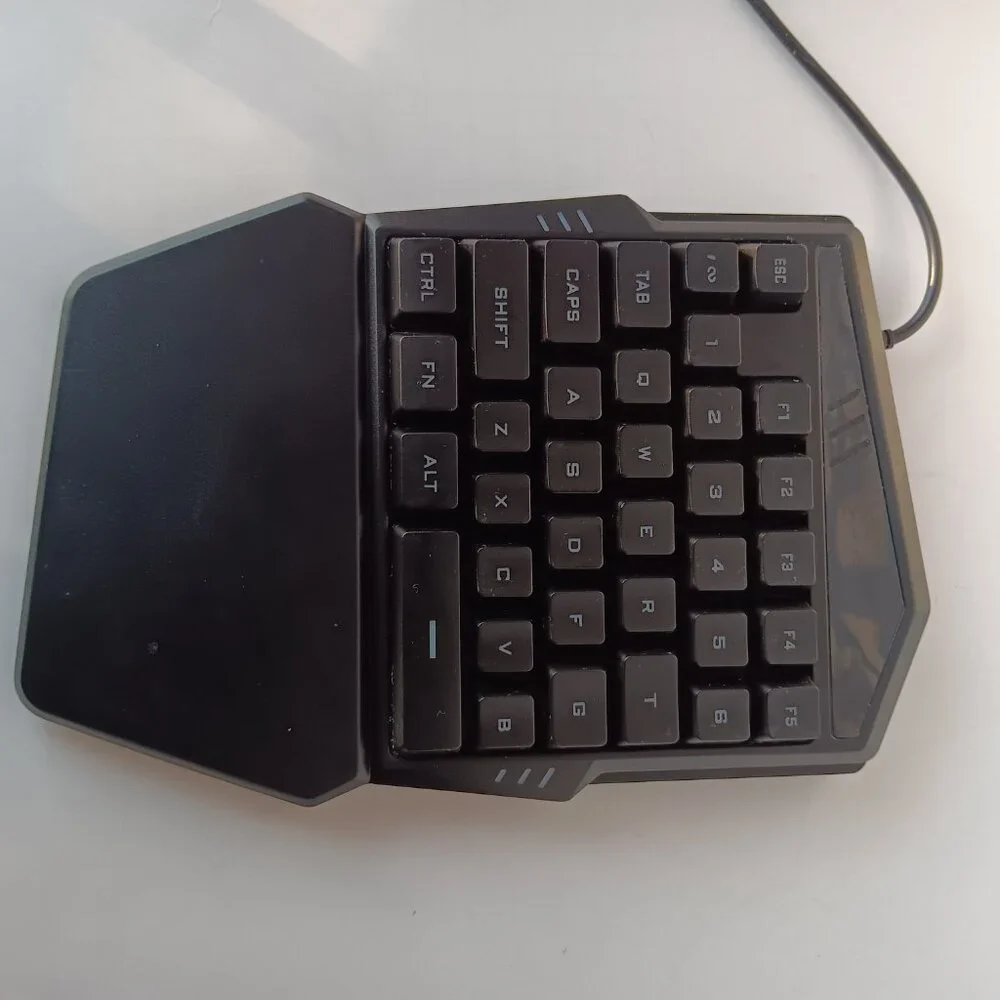 BUGHA One Handed Gaming Keyboard Black Wired USB Tested Working